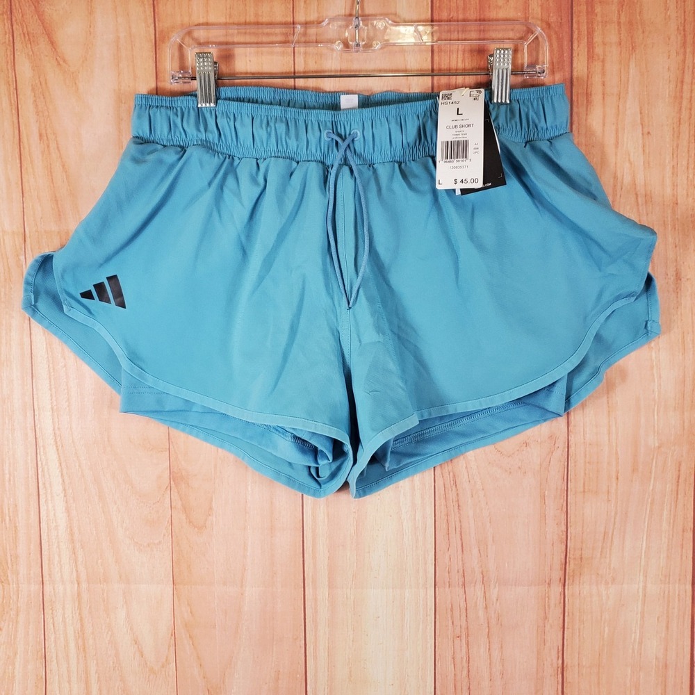 adidas Womens Club Shorts Sz L Large Active Athletic NEW NWT